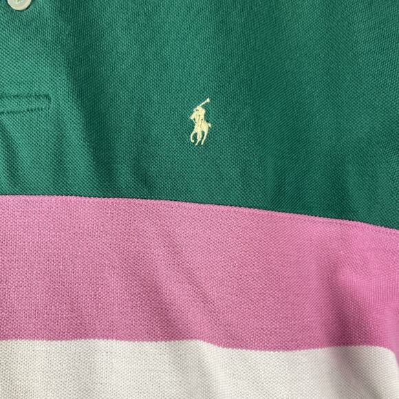 Vintage Polo Ralph Lauren Polo Shirt Mens XL Stripe Short Sleeve USA Made 90s - Picture 4 of 13
